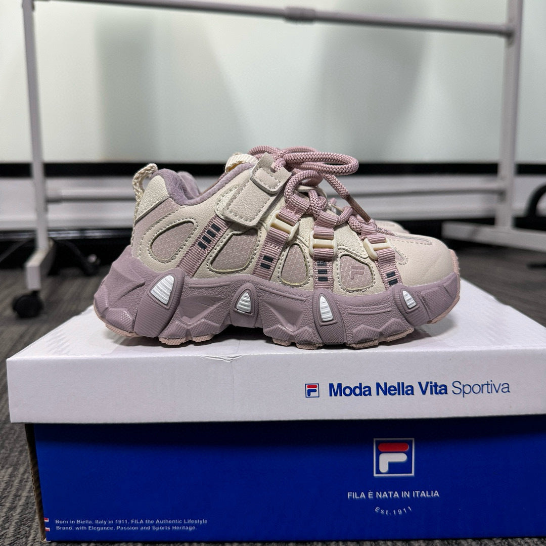 Fila tennis shoes Kids “pink/ purple